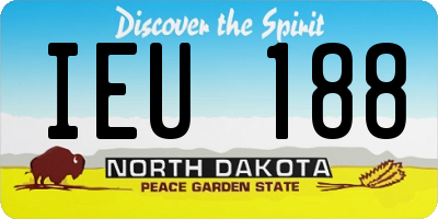 ND license plate IEU188