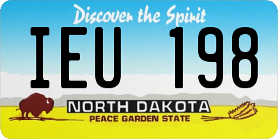 ND license plate IEU198
