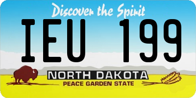 ND license plate IEU199