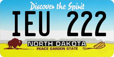 ND license plate IEU222
