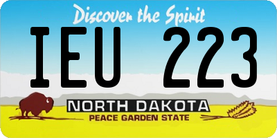 ND license plate IEU223