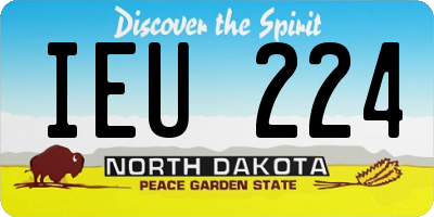 ND license plate IEU224