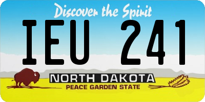 ND license plate IEU241