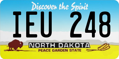 ND license plate IEU248