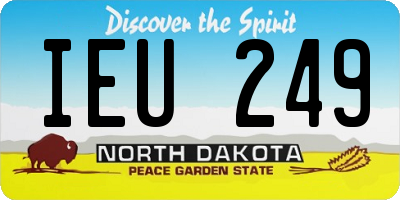 ND license plate IEU249