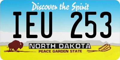 ND license plate IEU253