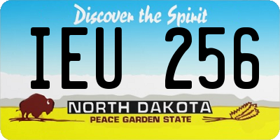 ND license plate IEU256