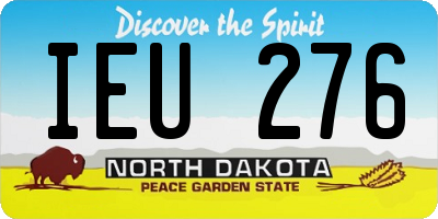 ND license plate IEU276
