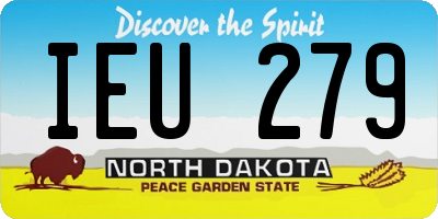 ND license plate IEU279