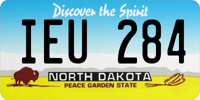 ND license plate IEU284