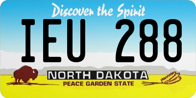 ND license plate IEU288
