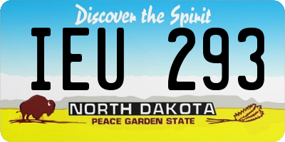 ND license plate IEU293