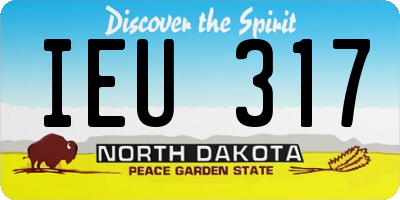 ND license plate IEU317