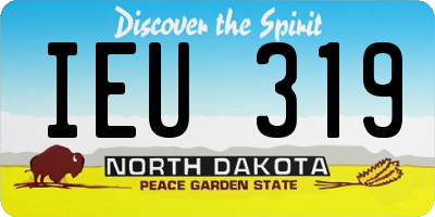 ND license plate IEU319