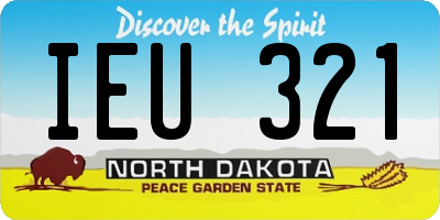 ND license plate IEU321