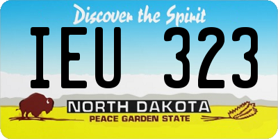 ND license plate IEU323
