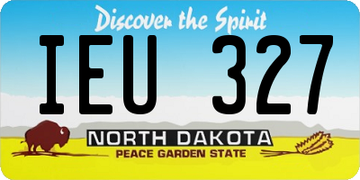 ND license plate IEU327