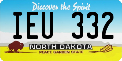 ND license plate IEU332