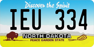 ND license plate IEU334