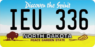 ND license plate IEU336