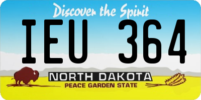 ND license plate IEU364