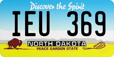 ND license plate IEU369
