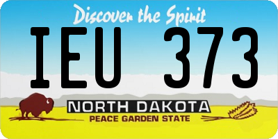 ND license plate IEU373