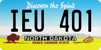 ND license plate IEU401
