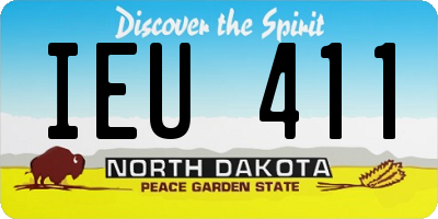 ND license plate IEU411