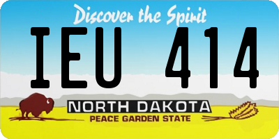 ND license plate IEU414