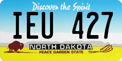 ND license plate IEU427