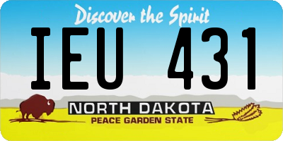 ND license plate IEU431