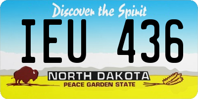 ND license plate IEU436
