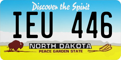 ND license plate IEU446