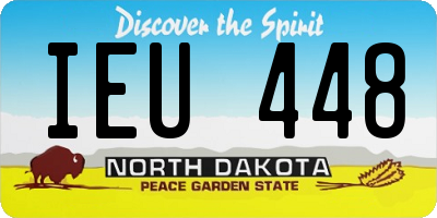 ND license plate IEU448