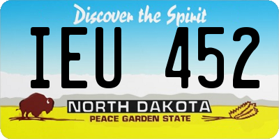 ND license plate IEU452