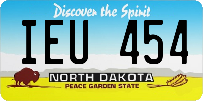ND license plate IEU454