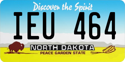 ND license plate IEU464