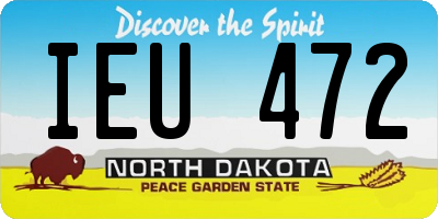 ND license plate IEU472