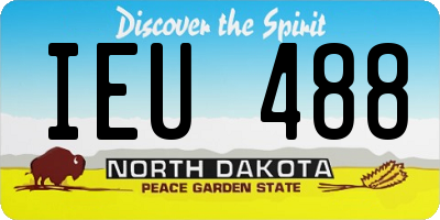 ND license plate IEU488