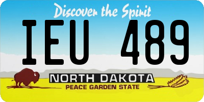 ND license plate IEU489