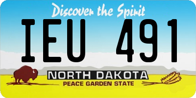ND license plate IEU491
