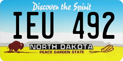 ND license plate IEU492