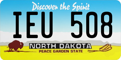 ND license plate IEU508