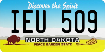 ND license plate IEU509