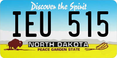 ND license plate IEU515