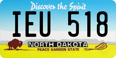 ND license plate IEU518