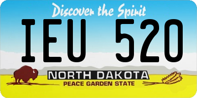 ND license plate IEU520