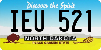 ND license plate IEU521
