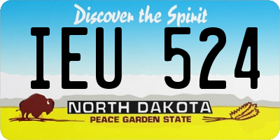 ND license plate IEU524